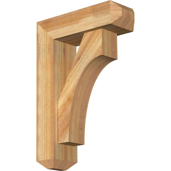Ekena Millwork Westlake Craftsman Rough Sawn Bracket w/ Offset Brace, Western Red Cedar, 6"W x 18"D x 26"H BKT0604X18X26WTL04RWR - main